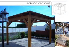 porche cuatro aguas