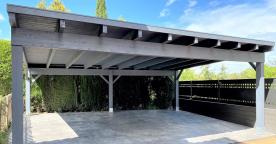 Porche a un agua en color Gris antracita